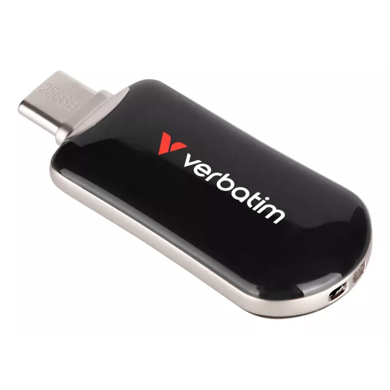 Verbatim Plectra USB-C flash disk čierny 256GB, 256 GB, USB Type-C, 3.2 Gen 1 (3.1 Gen 1), 100 MB/s, bez krytky, čierny