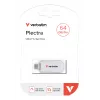 Verbatim Plectra USB-C flash disk biely 64 GB, 64 GB, USB Type-C, 3.2 Gen 1 (3.1 Gen 1), 100 MB/s, bez krytky, biely