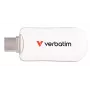 Verbatim Plectra USB-C flash disk biely 128 GB, 128 GB, USB Type-C, 3.2 Gen 1 (3.1 Gen 1), 100 MB/s, bez krytky, biely
