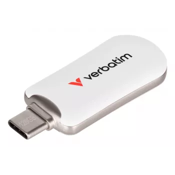 Verbatim Plectra USB-C flash disk biely 128 GB, 128 GB, USB Type-C, 3.2 Gen 1 (3.1 Gen 1), 100 MB/s, bez krytky, biely