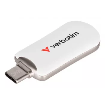 Verbatim Plectra USB-C flash disk biela 256GB, 256 GB, USB Type-C, 3.2 Gen 1 (3.1 Gen 1), 100 MB/s, bez krytky, biela