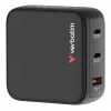 Verbatim Mini GaN nabíjačka 100W s displejom, interiérová, AC, 20 V, čierna
