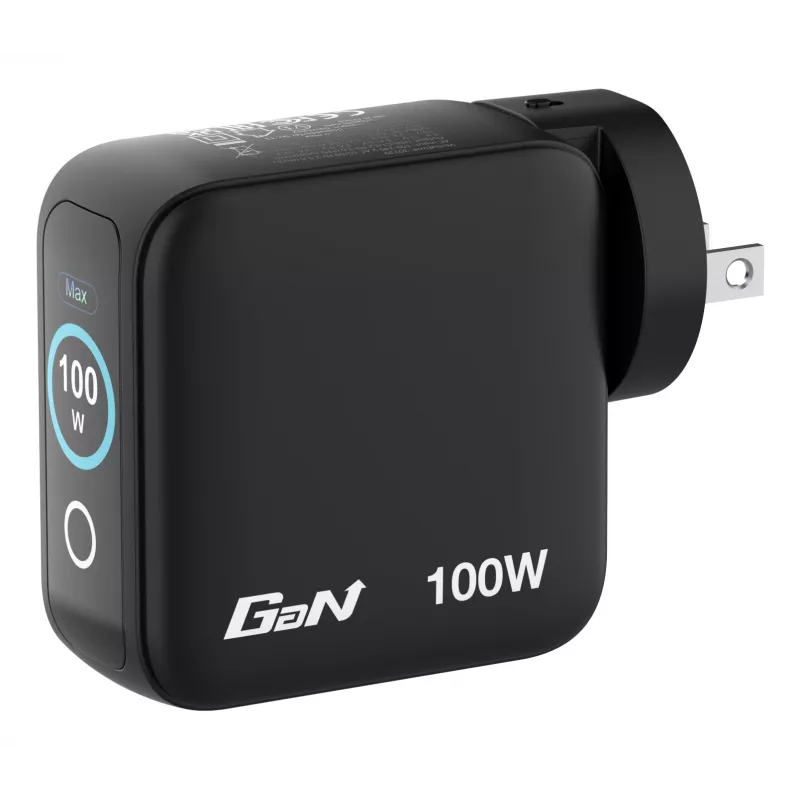 Verbatim Mini GaN nabíjačka 100W s displejom, interiérová, AC, 20 V, čierna