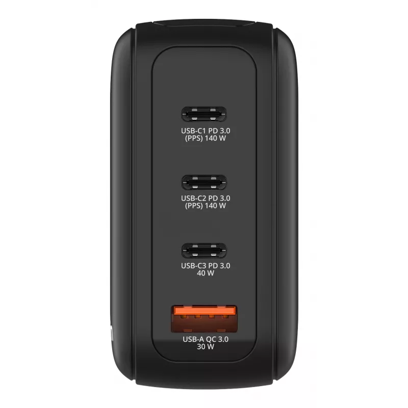 Verbatim Mini GaN nabíjačka 140W s displejom, interiérová, AC, 28 V, čierna