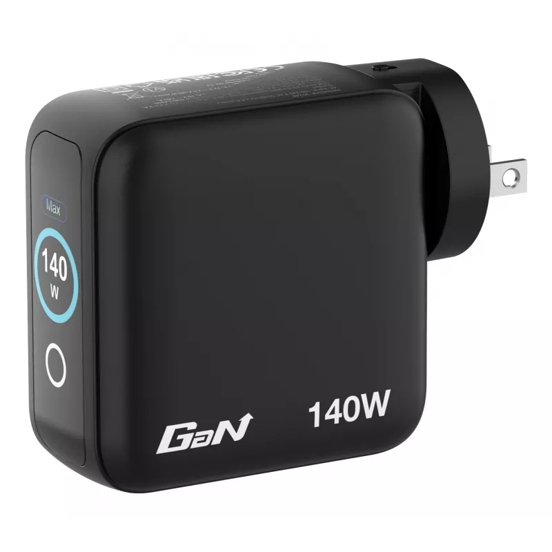 Verbatim Mini GaN nabíjačka 140W s displejom, interiérová, AC, 28 V, čierna