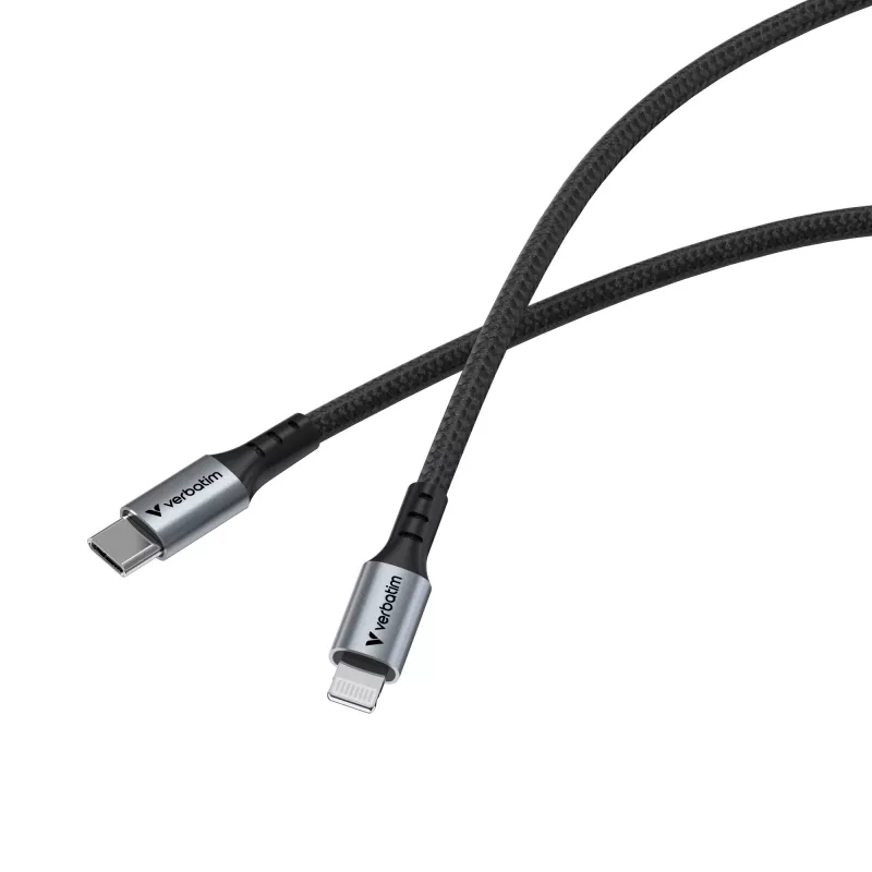 Verbatim Sync & Charge kábel USB-C na Lightning 120 cm, 1,2 m, Lightning, USB C, konektor samec, konektor samec, čierny