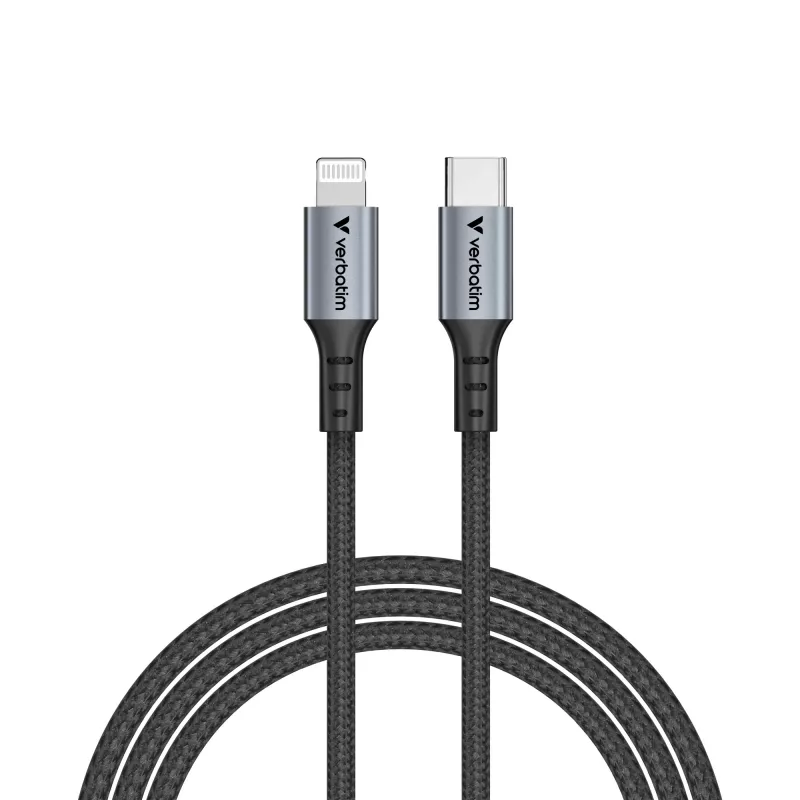 Verbatim Sync & Charge kábel USB-C na Lightning 120 cm, 1,2 m, Lightning, USB C, konektor samec, konektor samec, čierny