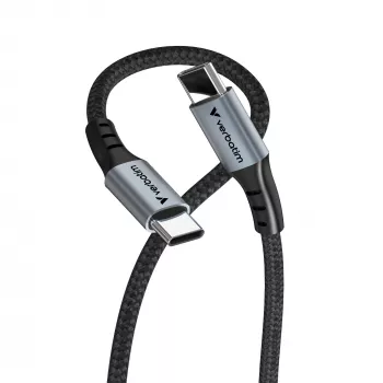 Verbatim Sync & Charge kábel – 60W USB-C na USB-C 120 cm, 1,2 m, USB C, USB C, USB 2.0, 0,48 Gbit/s, čierna