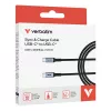 Verbatim Sync & Charge kábel – 60W USB-C na USB-C 120 cm, 1,2 m, USB C, USB C, USB 2.0, 0,48 Gbit/s, čierny