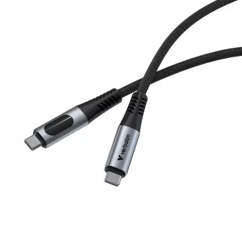 Verbatim Sync & Charge USB-C na USB-C 240W 40 Gbit/s displej 120 cm