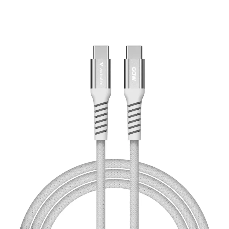 Verbatim Sync & Charge magnetický kábel – 60W USB-C na USB-C 120 cm sivý