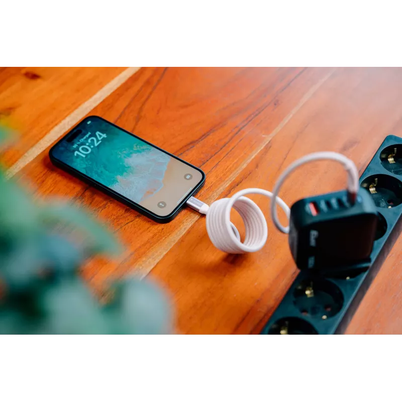 Verbatim Sync & Charge magnetický kábel – 60W USB-C na USB-C 120 cm sivý