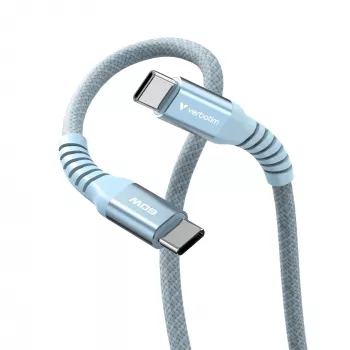 Verbatim Sync & Charge magnetický kábel – 60 W USB-C na USB-C 120 cm modrá