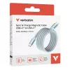 Verbatim Sync & Charge magnetický kábel – 60 W USB-C na USB-C 120 cm modrý