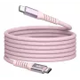 Verbatim Sync & Charge magnetický kábel – 60 W USB-C na USB-C, 120 cm, ružový