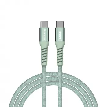 Verbatim Sync & Charge magnetický kábel – 100W USB-C na USB-C 120 cm zelená