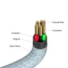 Verbatim Sync & Charge magnetický kábel – 100W USB-C na USB-C 120 cm modrý