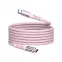 Verbatim Sync & Charge magnetický kábel – 100W USB-C na USB-C, 120 cm, ružový