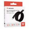 Verbatim Sync & Charge magnetický kábel – 60 W USB-C na USB-C, 120 cm, čierny