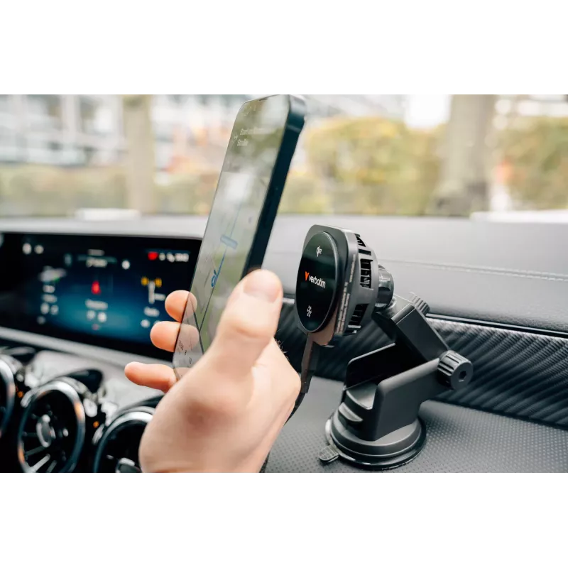 Verbatim Charge 'n' Drive Qi2 magnetická bezdrôtová autonabíjačka, auto, USB, bezdrôtové nabíjanie, 1 m, čierna