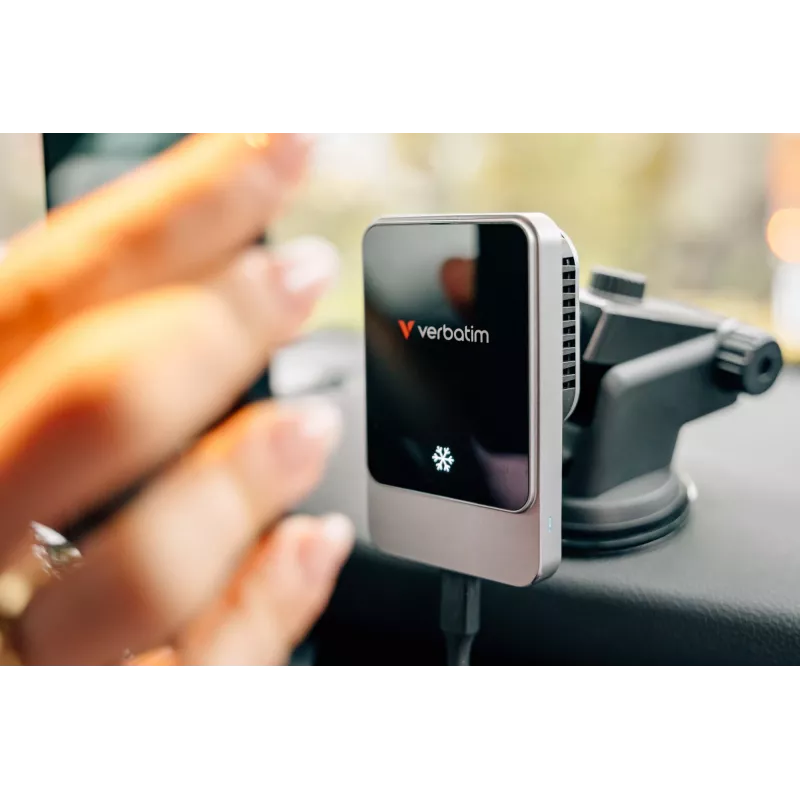 Verbatim Charge 'n' Drive magnetická bezdrôtová autonabíjačka, auto, USB, bezdrôtové nabíjanie, 1 m, čierna