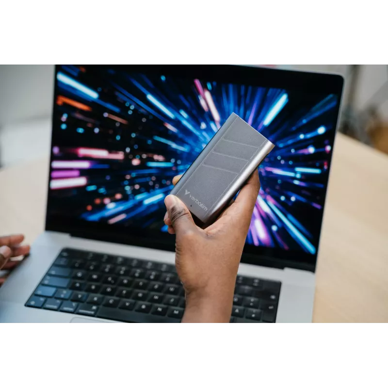 Verbatim TurboMetal SSD USB4 2TB USB Type-C USB4 Gen 2x2 strieborná