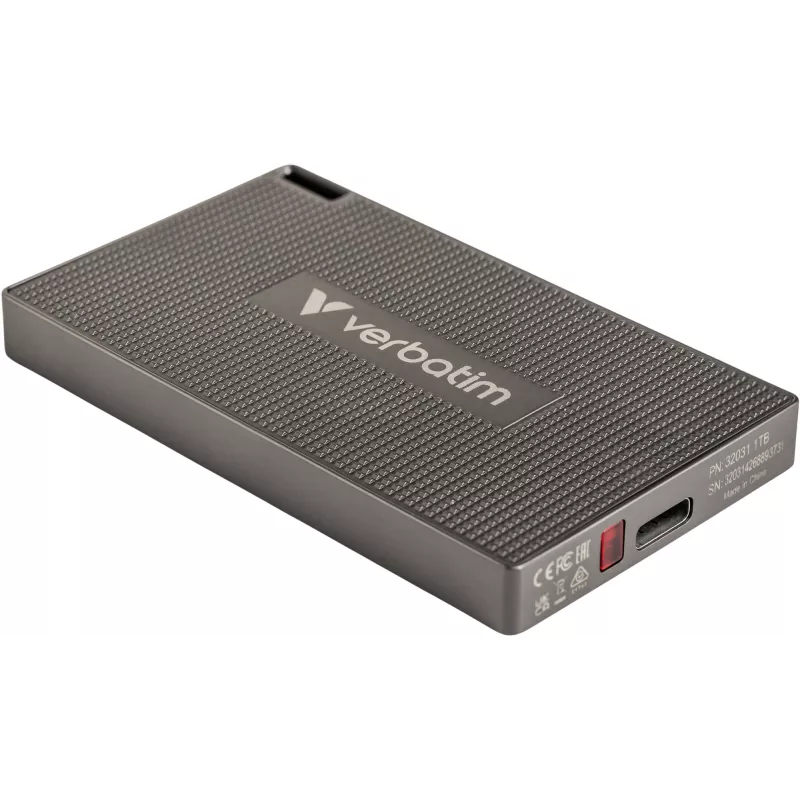 Verbatim Metal Mini SSD USB-C 3.2 Gen 2 1 TB, 1 TB, USB Type-C, USB 3.2 Gen 2x2, 2000 MB/s, 10 Gbit/s, sivá