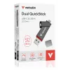 Verbatim Dual QuickStick USB kľúč 512 GB USB Type-A / USB Type-C 3.2 Gen 1 (3.1 Gen 1) sivý