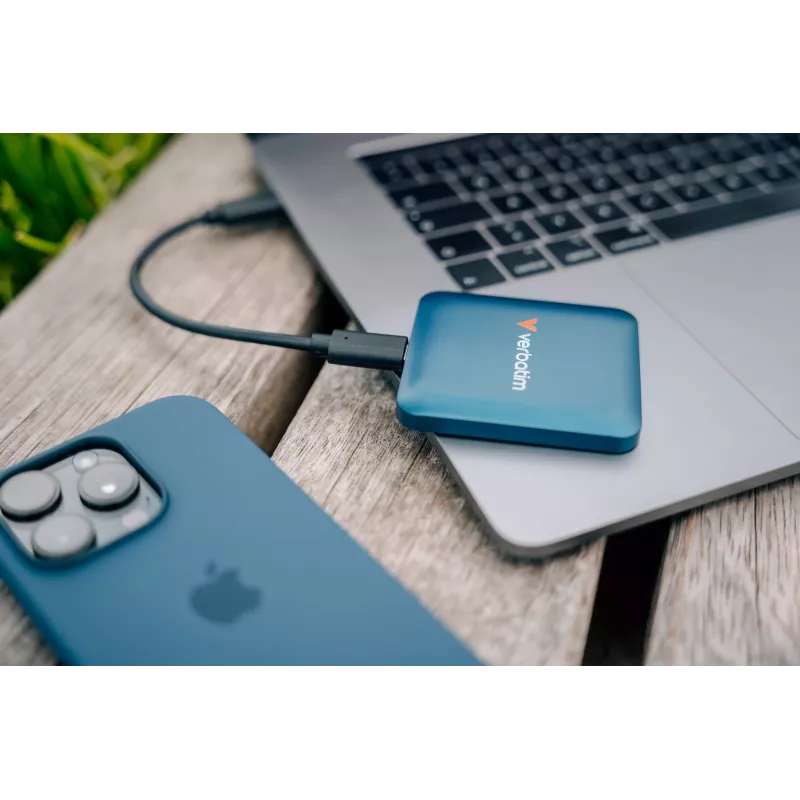 Verbatim SnapBack SSD 1TB modrá Metallic, 1 TB, USB Type-C, USB 3.2 Gen 2x2, 2000 MB/s, 20 Gbit/s, modrá