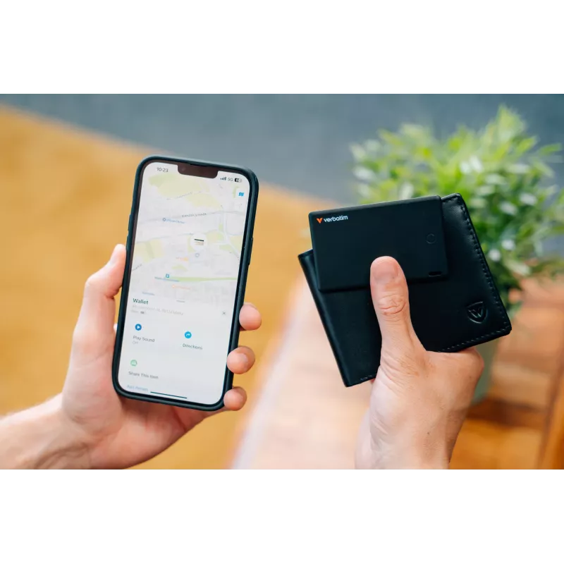 Verbatim My Finder Card Bluetooth lokátor predmetov 1 ks čierna, osobný, lokátor, čierna, odolný proti prachu, vodotesný, IP66, 1440 h