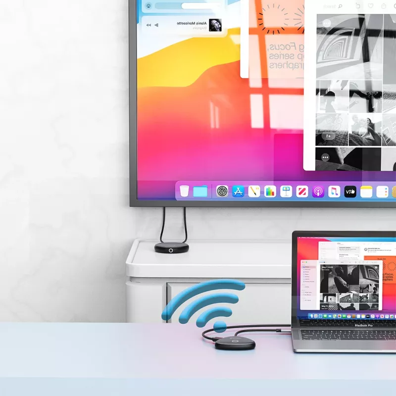 Verbatim Share My Screen USB-C bezdrôtový adaptér displeja 4K s hubom WDA-02