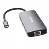 Verbatim CMH-09 USB Type-C 10.000 Mbit/s strieborná