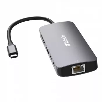 Verbatim CMH-09 USB Type-C 10.000 Mbit/s strieborná