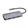 Verbatim CMH-09 USB Type-C 10.000 Mbit/s strieborná