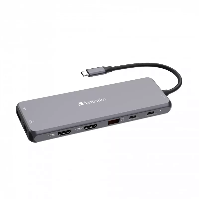 Verbatim CMH-13 USB Type-C hub 10000 Mbit/s strieborný