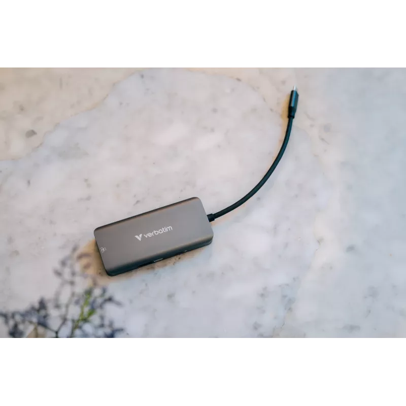 Verbatim USB-C Essentials multiport hub 6 portov: RJ45, HDMI, USB-C PD, 3 x USB-A 3.2 Gen 1