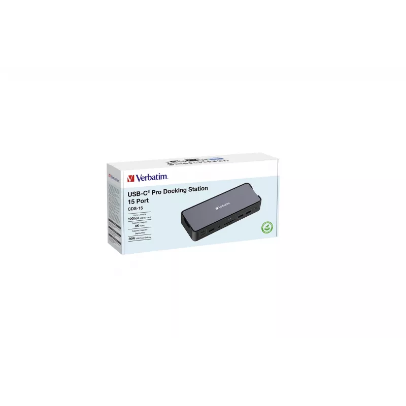 Verbatim CDS-15 káblový USB 3.2 Gen 1 (3.1 Gen 1) Type-C čierna, sivá
