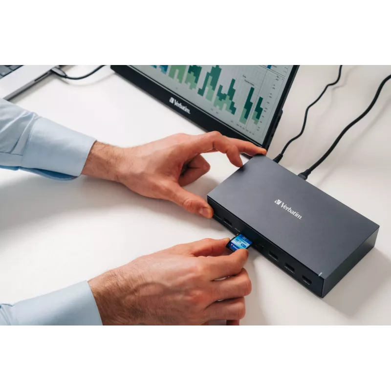 Verbatim CDS-17 káblový USB 3.2 Gen 1 (3.1 Gen 1) Type-C čierna, sivá