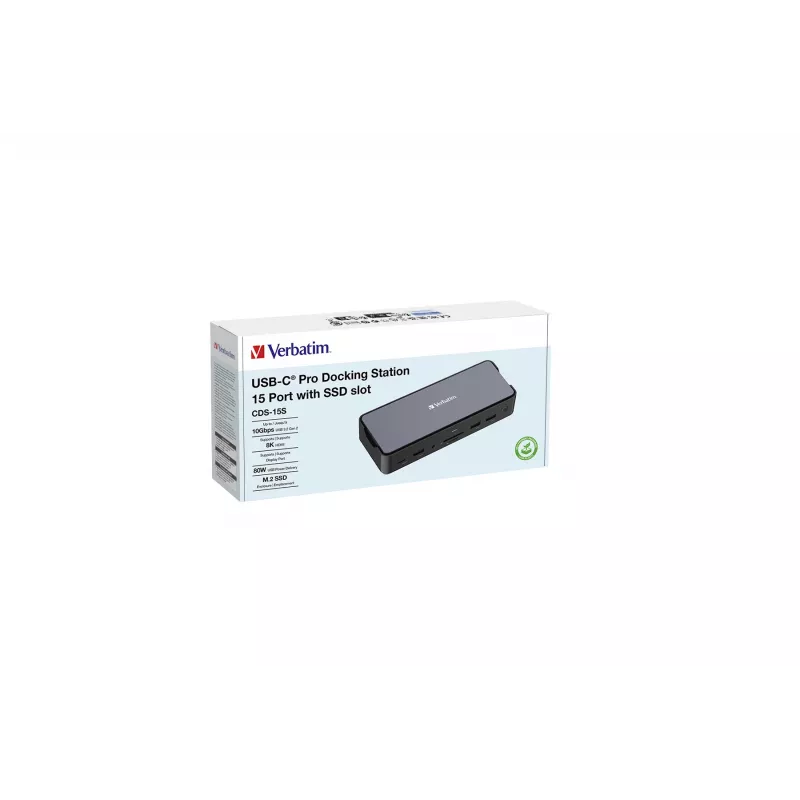 Verbatim CDS-15S káblový USB 3.2 Gen 1 (3.1 Gen 1) Type-C čierna, sivá
