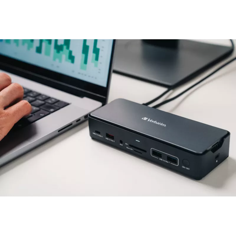 Verbatim CDS-15S káblový USB 3.2 Gen 1 (3.1 Gen 1) Type-C čierna, sivá