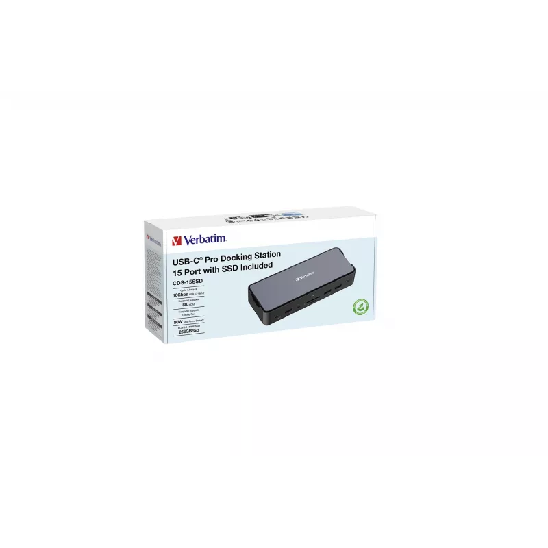 Verbatim CDS-15SSD káblový USB 3.2 Gen 1 (3.1 Gen 1) Type-C čierna, sivá