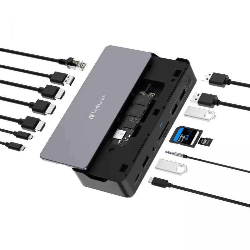 Verbatim CDS-15SSD káblový USB 3.2 Gen 1 (3.1 Gen 1) Type-C čierna, sivá