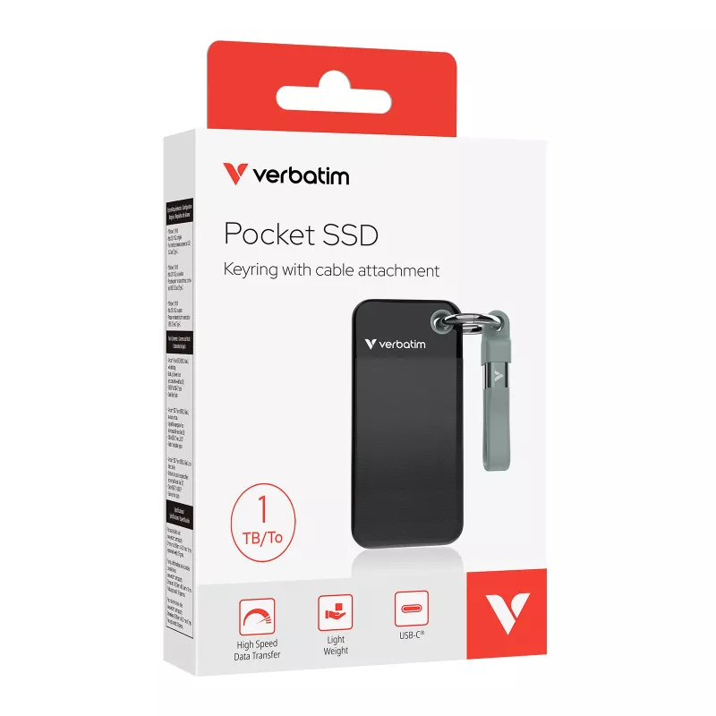 Verbatim Pocket SSD USB 3.2 Gen 2 1 TB čierna/sivá