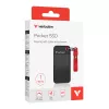 Verbatim Pocket SSD USB 3.2 Gen 2 1 TB čierna/červená, 1 TB, USB Type-C, 3.2 Gen 2 (3.1 Gen 2), 1000 MB/s, 10 Gbit/s, čierna, červená