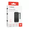 Verbatim Pocket SSD USB 3.2 Gen 2 2TB čierna/sivá, 2 TB, USB Type-C, 3.2 Gen 2 (3.1 Gen 2), 1000 MB/s, 10 Gbit/s, čierna, sivá