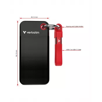 Verbatim Pocket SSD USB 3.2 Gen 2 2 TB čierna/červená