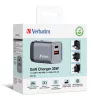 Verbatim GNC-35 GaN nabíjačka 35W s 1 x USB-C PD 35W / 1 x USB-A QC 3.0 (EU/UK/US)