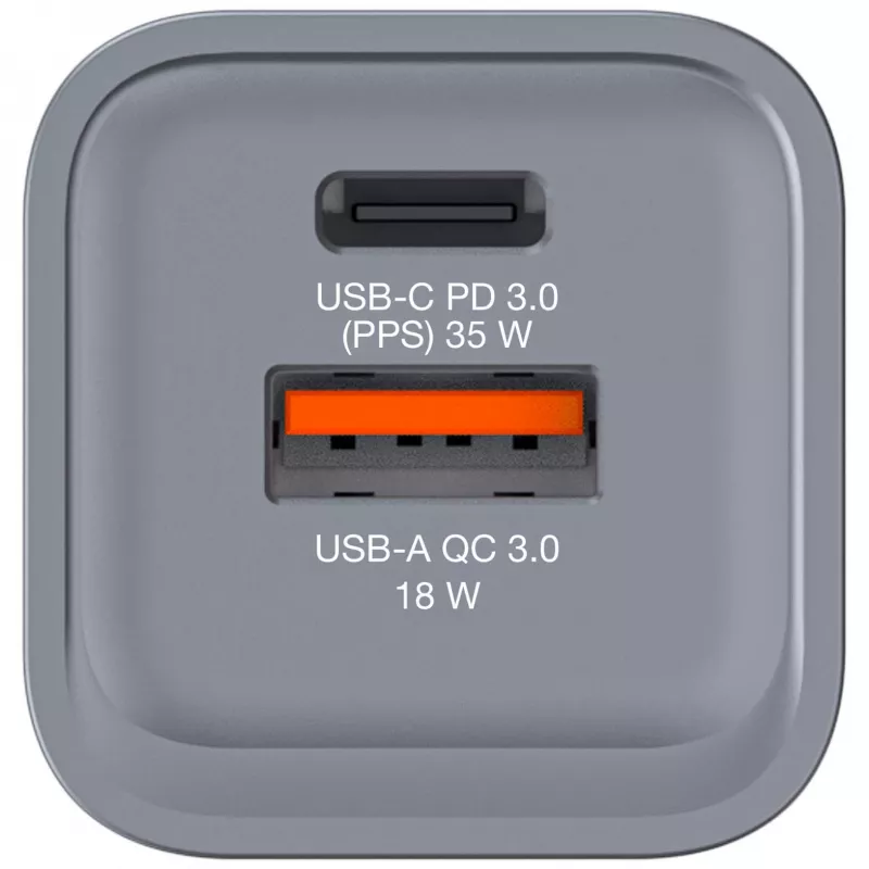 Verbatim GNC-35 GaN nabíjačka 35W s 1 x USB-C PD 35W / 1 x USB-A QC 3.0 (EU/UK/US)