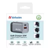 Verbatim GNC-35 GaN nabíjačka 35W s 1 x USB-C PD 35W / 1 x USB-A QC 3.0 (EU/UK/US)