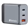 Verbatim GNC-65 GaN nabíjačka 65W s 2 x USB-C PD 65W / 1 x USB-A QC 3.0 (EU/UK/US)